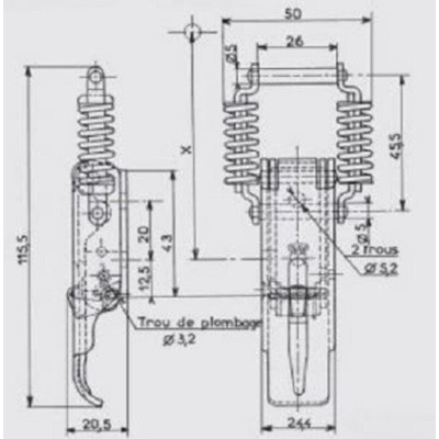 Savigny Steel Lockable,Spring Loaded Toggle Latch