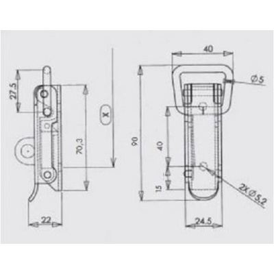 Savigny Steel Lockable,Spring Loaded Toggle Latch