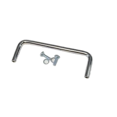 Hammond Chrome Steel Drawer Handle 44 mm Height, 108mm Width, 6mm Length