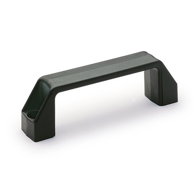 Elesa Matt Black Polypropylene Handle 50 mm Height, 28mm Width, 196mm Length