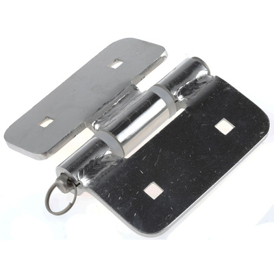 RS PRO Stainless Steel Butt Hinge, Screw Fixing, 82mm x 92mm x 3mm