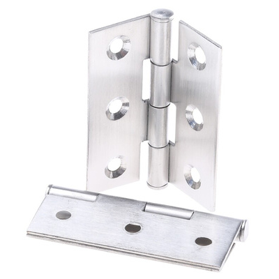 ROCA Stainless Steel Butt Hinge, Screw Fixing, 50mm x 40mm x 1.2mm