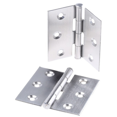 ROCA Stainless Steel Butt Hinge, Screw Fixing, 50mm x 50mm x 1.2mm