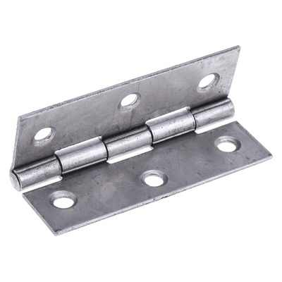 RS PRO Steel Butt Hinge, Screw Fixing, 75mm x 49mm x 1.4mm