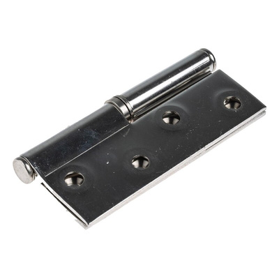 RS PRO Stainless Steel Butt Hinge with a Lift-off Pin, 102mm x 78mm x 2.5mm