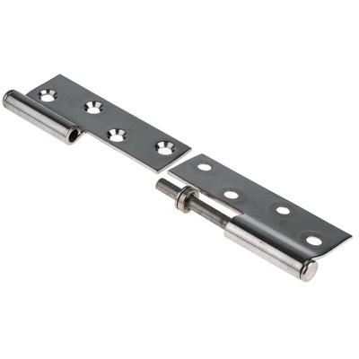 RS PRO Stainless Steel Butt Hinge with a Lift-off Pin, 102mm x 78mm x 2.5mm