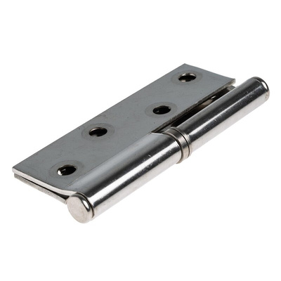 RS PRO Stainless Steel Butt Hinge with a Lift-off Pin, 102mm x 78mm x 2.5mm