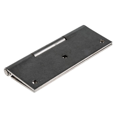 RS PRO Stainless Steel Piano Hinge, Screw Fixing, 100mm x 70mm x 2mm