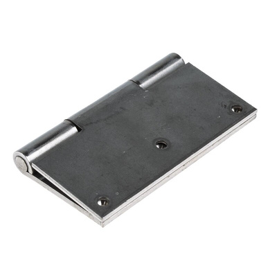 RS PRO Stainless Steel Piano Hinge, Screw Fixing, 100mm x 100mm x 2mm