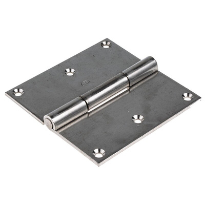 RS PRO Stainless Steel Piano Hinge, Screw Fixing, 100mm x 100mm x 2mm