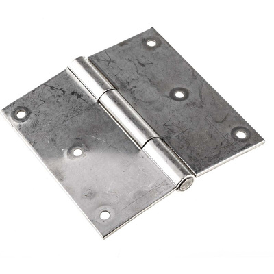RS PRO Stainless Steel Butt Hinge, Screw Fixing, 100mm x 100mm x 2.5mm