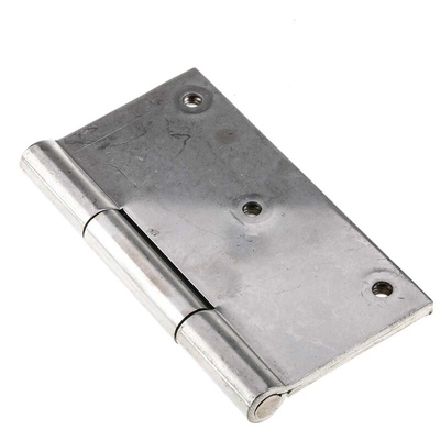 RS PRO Stainless Steel Butt Hinge, Screw Fixing, 100mm x 100mm x 2.5mm