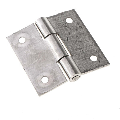 RS PRO Stainless Steel Butt Hinge, Screw Fixing, 50mm x 50mm x 2mm