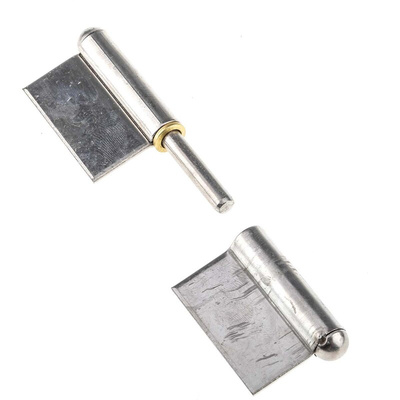 RS PRO Stainless Steel Flag Hinge with a Lift-off Pin, 81.5mm x 48mm x 2mm