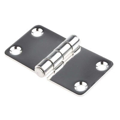 RS PRO Stainless Steel Butt Hinge, 68mm x 37mm x 2mm