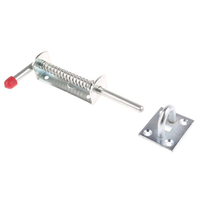 RS PRO Steel Padlockable Zinc Door Bolt