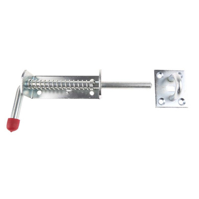 RS PRO Steel Padlockable Zinc Door Bolt
