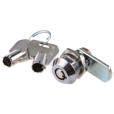Euro-Locks a Lowe & Fletcher group Company Tumbler Lock, 18mm Panel-to-Tongue, 19.2 x 16mm Cutout, Key Unlock
