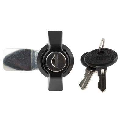RS PRO Clear Cabinet Lock, 24.5mm Panel-to-Tongue, 22.2 x 20.2mm Cutout, Key Unlock