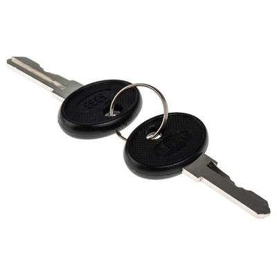 RS PRO Black Cabinet Lock, 28.5mm Panel-to-Tongue, 22.2 x 20.2mm Cutout, Key Unlock