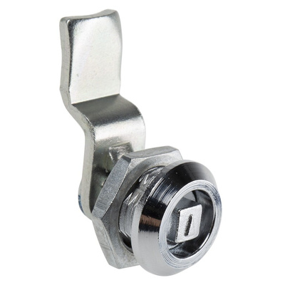 RS PRO Cabinet Lock, 20.5mm Panel-to-Tongue, 16.2 x 14.2mm Cutout, Square Head Unlock