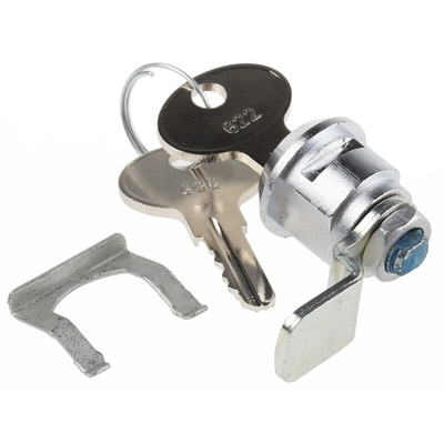 RS PRO Cabinet Lock, 20mm Panel-to-Tongue, 17.2 x 14.2mm Cutout, Key Unlock