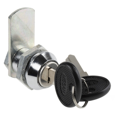 RS PRO Cabinet Lock, 16.5mm Panel-to-Tongue, 20.2 x 17.2mm Cutout, Key Unlock
