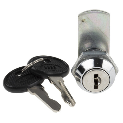 RS PRO Cabinet Lock, 16.5mm Panel-to-Tongue, 20.2 x 17.2mm Cutout, Key Unlock