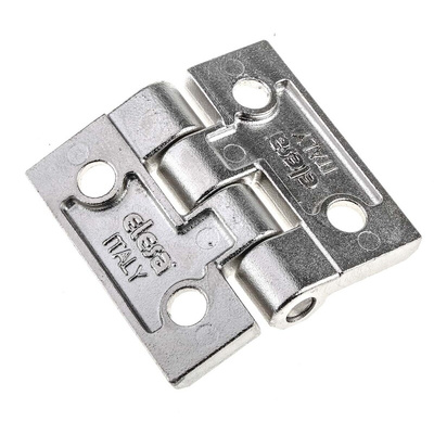 Elesa Stainless Steel Butt Hinge, Screw Fixing, 50mm x 50mm x 6mm