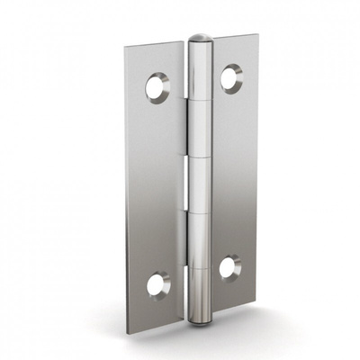 Pinet Stainless Steel Butt Hinge, Rivet Fixing, 50mm x 30mm x 1mm