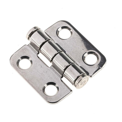 Southco Gloss Stainless Steel Butt Hinge, Screw Fixing, 38mm x 38.2mm x 9mm