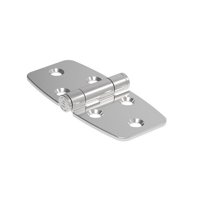 Southco Gloss Stainless Steel Butt Hinge, Screw Fixing, 78mm x 38.2mm x 9mm