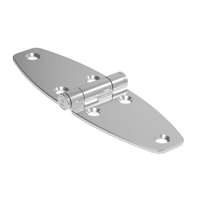 Southco Gloss Stainless Steel Strap Hinge, Screw Fixing, 118mm x 38.2mm x 9mm