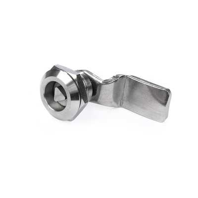 RS PRO Silver Stainless Steel Triangular Key, 32mm Panel-to-Tongue, Triangle Head Unlock