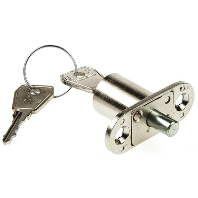 Euro-Locks a Lowe & Fletcher group Company Sliding Door Lock, 24mm Panel-to-Tongue, 19mm Cutout, Key Unlock