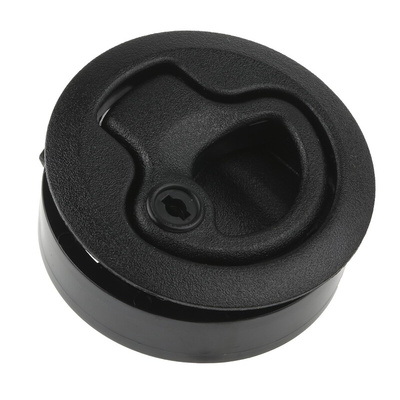 Southco Black Plastic Locking Latch, 50mm Cutout, Key Unlock