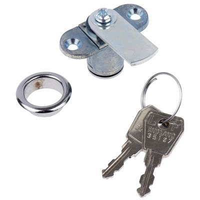 Euro-Locks a Lowe & Fletcher group Company Tambour Lock, 4mm Panel-to-Tongue, 17mm Cutout, Key Unlock