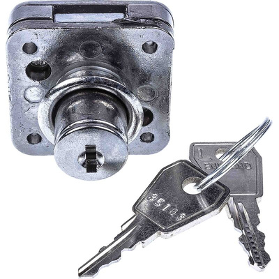 Euro-Locks a Lowe & Fletcher group Company Camlock, 22.6mm Panel-to-Tongue, 19.5 x 16.6mm Cutout, Key Unlock