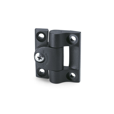 Elesa POM Friction Hinge with a Plastic Pin, Screw Fixing, 63.5mm x 56.5mm x 21mm
