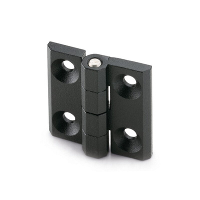 Elesa Stainless Steel Butt Hinge with a Fixed Pin, Screw Fixing, 40mm x 40mm x 9mm