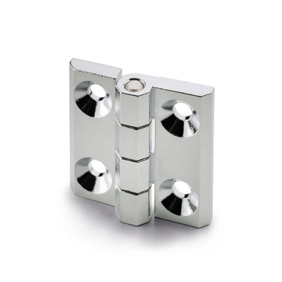 Elesa Zinc Alloy Butt Hinge with a Fixed Pin, Screw Fixing, 40mm x 40mm x 9mm