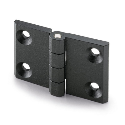 Elesa Zinc Alloy Butt Hinge with a Fixed Pin, Screw Fixing, 50mm x 76mm x 11.5mm