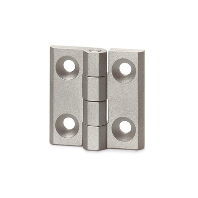 Elesa Zinc Alloy Butt Hinge with a Fixed Pin, Screw Fixing, 50mm x 50mm x 11.5mm