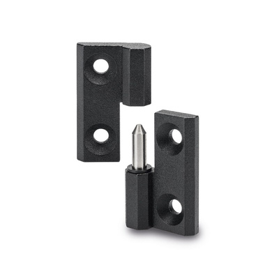 Elesa Zinc Alloy Flag Hinge with a Lift-off Pin, Bolt-on Fixing, 40mm x 40mm x 9mm