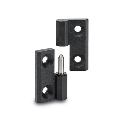 Elesa Zinc Alloy Flag Hinge with a Lift-off Pin, Bolt-on Fixing, 50mm x 50mm x 11.5mm