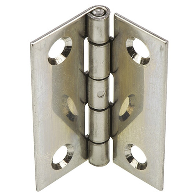 Pinet Stainless Steel Butt Hinge, Screw Fixing, 50mm x 40mm x 1.2mm
