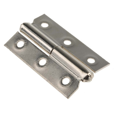 Pinet Steel Butt Hinge with a Lift-off Pin, Screw Fixing, 50mm x 30mm x 1.2mm