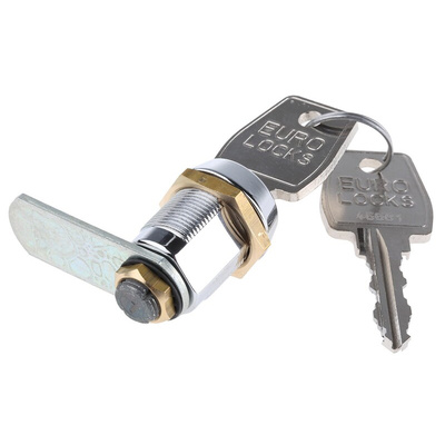 Euro-Locks a Lowe & Fletcher group Company Camlock, 20mm Panel-to-Tongue, 19.1 x 16.1mm Cutout, Key Unlock