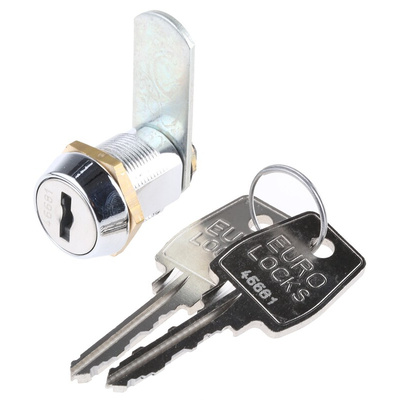 Euro-Locks a Lowe & Fletcher group Company Camlock, 20mm Panel-to-Tongue, 19.1 x 16.1mm Cutout, Key Unlock