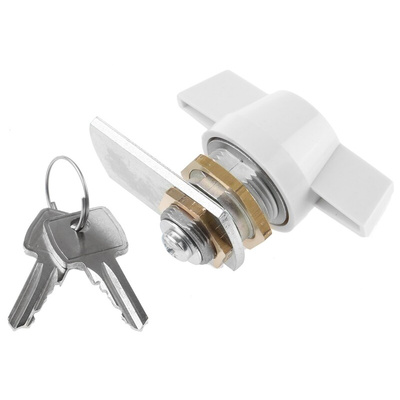 Euro-Locks a Lowe & Fletcher group Company Camlock, 13.2mm Panel-to-Tongue, 22.3 x 19.2mm Cutout, Key Unlock